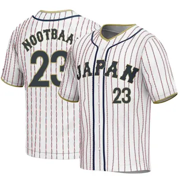 No.23 White Lars Nootbaar Japan Team Baseball 2023 Baseball Jersey Fanmade